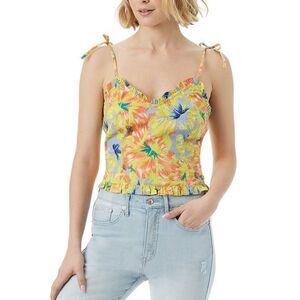 Jessica Simpson Clare Printed Peplum Tank Top Floral Size L